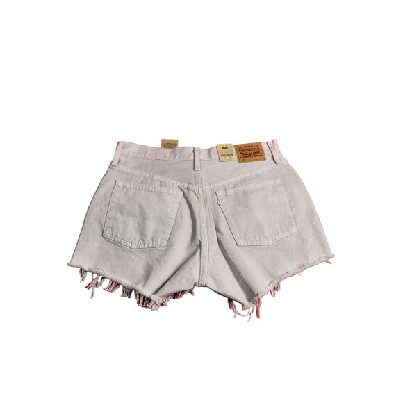 Levi's 501 Women's Shorts Size 32 High Rise Lilac Denim Cutoff Button Fly (27) - Picture 2 of 6